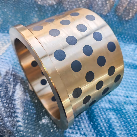 SAE841 Oil Impregnated Sintered Brass Stainless Steel Carbon Steel Alloy Steel Bronze Graphite Bearing Flange Sleeve Spacer Bushing