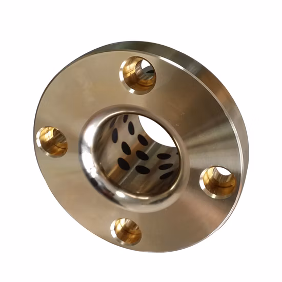 Cuzn25al5 Flange Bronze Bushing with Graphite Insert Bearing Bush